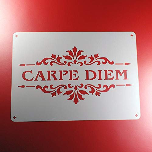 Schablone Carpe Diem Schriftzug Shabby - BO95