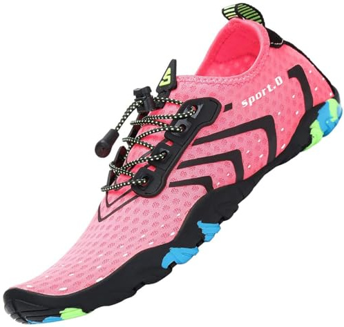 SAGUARO Water Shoes for Women Men Quick Drying Wet Beach Aqua Shoes for Swim Sea Surfing Diving Sailing Pool Pink 35 EU/2.5 UK