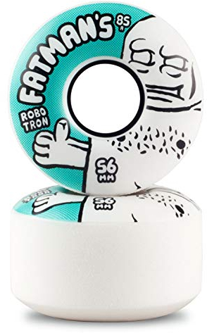 Robotron Skateboardrollen Fatman Cruiser Wheels 56mm 85A (white blue)