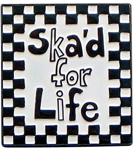 Mainly Metal ™ Emaille-Anstecknadel Ska'd For Life zweifarbig Reggae Scooter 25 mm