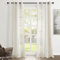 Topfinel Vorhänge mit Ösen Gardinen Weiß +Beige Streifen Vorhang Halbtransparent kurz 140x235 cm Ösenvorhang Dekorieren Moderner Wohnzimmer