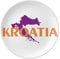 Landkarte Kroatien Europa Teller Deko Porzellan Salver Geschirr Speiseteller
