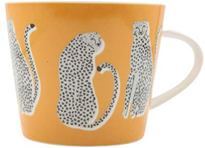 Scion Keith Brymer Jones Collaboration Range Living Ceramic Mug - Lionel Leopard - Mint - 350ml