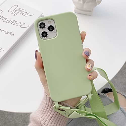 Bakicey Handykette kompatibel mit iPhone 12 Pro Max, Smartphone Necklace Hülle mit Band Handyhülle für zum Umhängen - Handykette Schutzhülle mit Kordel Case Cover für iPhone 12 Pro Max, Cyan