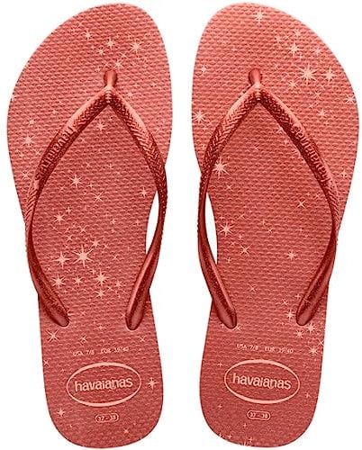 Havaianas Slim Gloss Infradito Donna, Colore: Rosa/Oro, Taglia: 33/34 EU
