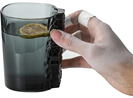 G Kletterbecher mit Crimp, 377.0 G Kaffeetasse, Fingerkraft-Trainingsausrüstung, tolle lustige und aufregende Geschenkidee für Kletterer, Rauchgrau