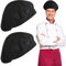 2 Piezas Gorro Cocina Mujer Chef Hat Negro Ajustable Catering Hairnet Reutilizable Malla Restaurant Beanie Gorro Cocinero Hombre Nets Hat