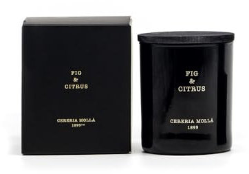 CERERÍA MOLLA 1899 | Premium Kerze Fig & Citrus | 1-Docht Aromakerzen | 50 Stunden Brenndauer | Natürliche Duftkerze | Recycelbare Verpackung | Handgemachte Kerze