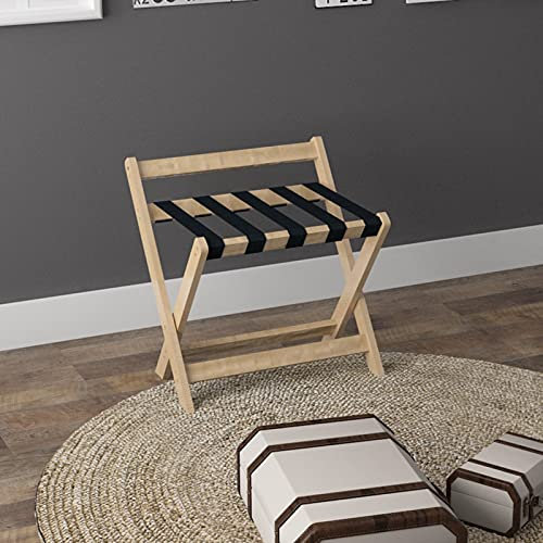 Porte-Bagages Porte-Bagages en Bois Massif de Meubles d'hôtel, Porte-Bagages Pliable Haut de Gamme de Produits d'hôtel en Gros (Couleur : Naturel)