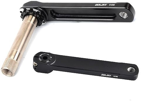 LSRRYD Mountainbike Straßenräder Kurbelgarnitur Hohle Integrierte 165mm 170mm 172.5mm 175mm Fahrrad Kurbelarm Set MTB Kurbel (Color : Black, Size : 165mm)