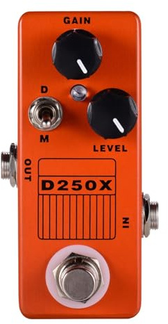 D250X Overdrive Preamp Mini Effektpedal E-Gitarre True Bypass Full Metal Shell Zubehör für Gitarren
