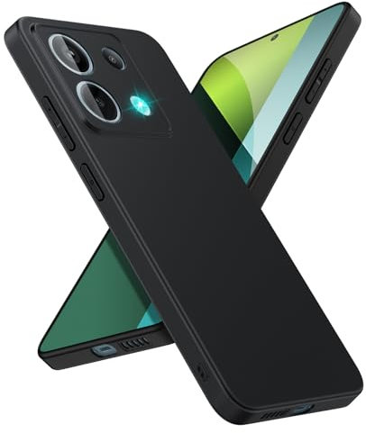 SineOrdo Cover Xiaomi Redmi Note 13 Pro 5G & POCO X6 5G Custodia, Custodia Sottile Xiaomi Redmi Note 13 Pro 5G & POCO X6 5G Cover Silicone TPU Morbido Case - Nera