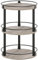 YATINEY 3-Tier Lazy Susan Organizer, Rotating Spice Rack, Industrial Turntable Spice Rack Organizer for Cabinet, Kitchen Countertop, Pantry, Greige and Black SR23BG