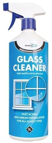 Bond It GLASS CLEANER Fast Acting All Purpose Liquid For Cleaning Windows Light BlueTrigger Spray for Easy Application on 1 Litre Bottle