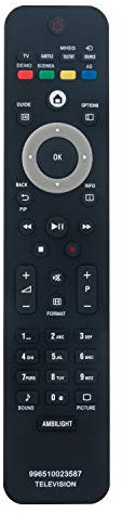 Mando a distancia de repuesto para Philips TV 996510023587 242254902314 32PFL7864H/60 42PFL7864H/60 52PFL7404H/12 40PFL8664H/12 42PFL840404H H/12 47PFL8404H/12 42PFL8404H/12 47PFL8404H/60