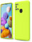 oakxco für Samsung Galaxy A21s Hülle Silikon Case mit Kameraschutz, Ultra Dünn Bunt Handyhülle Mädchen, Einfarbig Handy Hülle Slim Schutzhülle, Matt TPU Weich Gummi Glatt Silikonhülle, Neon Gelb
