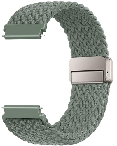 Yoohoo 20mm Nylon Armband für Samsung Galaxy Watch 7/5/4 & Garmin vivoactive3/5, Sport Band für Damen und Herren