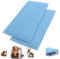 NEO SOLVO Lot de 2 Tapis de Jeu en Polaire pour Cochon d'Inde et Lapins - Tout en Un, C'est Une Couverture, Un Tunnel Géant, Une Maison, Un Coussin et Un Lit - 70cm x 140cm - Bleu