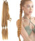 Braid Extensions Pferdeschwanz Verlängerung mit 76 cm Lang Ponytail Geflochten Kunsthaar Haarverlängerung Zopf Haarteil für Damen Braun