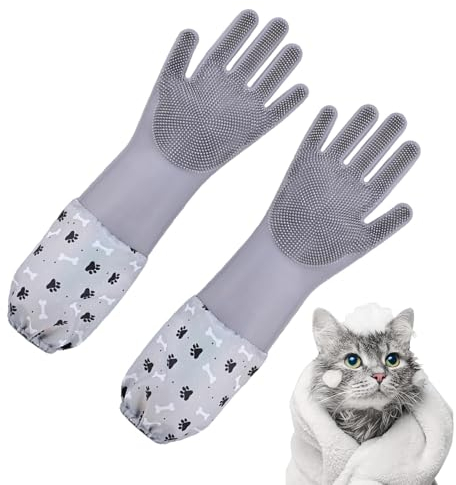 Fellpflegehandschuhe für Hunde – Fellpflegehandschuhe für Katzen, Silikonhandschuhe für Hunde zum Baden | Handschuhe zur Tierhaarentfernung, Reinigungshandschuhe für die Tierpflege, Badeshampoo-Handsc