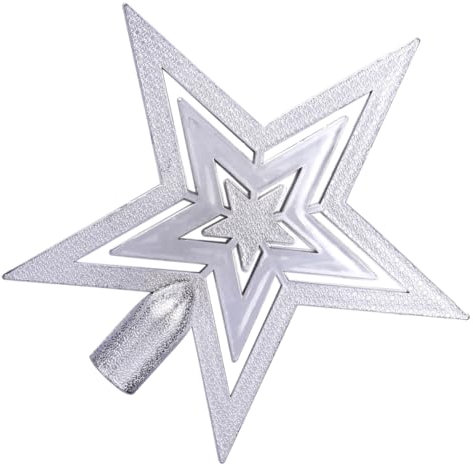 BESPORTBLE Mini Stella Topper Per Albero Di Natale Stella Sulla Cima Dell'albero Scavata Da 7 Pollici Per La Decorazione Dell'albero Di Natale Delle Vacanze