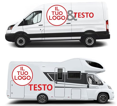 Mr Pubblicità - Adesivo Personalizzato per Furgone, Auto, Moto, Camper – Stampa su Vinile Alta Qualità con Logo, Testo o Immagine – Sticker Pubblicitari per Veicoli Aziendali e Hobby