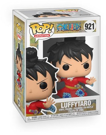 Epic Collectibles Pop Anime: One Piece - Luffy in Kimono (Luffytaro) Vinyl Figure Bundle with Compatible Funko Box Protector