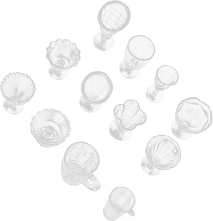 BESTonZON 4 Set Di Cristallo Adornare Tazze Mug Bicchieri in Miniatura Mini Arredamento Modello Gelato Mini Tazza Da Gelato Gelato Fai Da Te Tazza in Miniatura Plastica