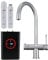 Yamataro 3in1 Kochendes Wasser Wasserhahn Sofort Warmwasser Wasserhahn Heiß Kalt Kochendes Wasser Küchenarmatur Edelstahl Spiegelpoliert (mit Boiler und Filter)