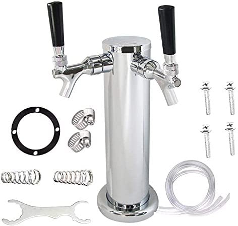 Dispensador de cerveza, dispensador de bebidas con grifo, torre de cerveza de barril, dispensador de torre de cerveza de barril para bar en casa, torre de cerveza de barril de acero inoxidable