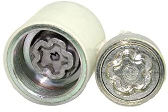 4F0698139C 805 X2 Bullone antifurto for ruota e chiave Codice timbro E for AUDI A3 A4 A5 A6 A7 S5 S6 TT