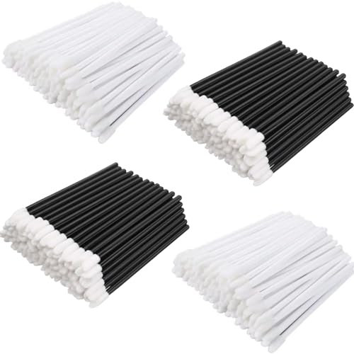 400 Pièces Pinceau à Lèvres, BetterJonny Applicateur Batonnet Brosse à Lèvres Applicateur Levre Lip Brush Pinceaux de Maquillage Parfait Outil de Maquillage Kits(Noir+Blanc)