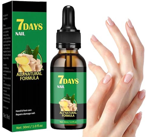Ginger Nail Treatment, 7 Days Nail Fungus Treatment Toenail Cuticle Care Oil, Ginger Nail Growth Serum Cuticle Care Oil for Nails (30 ml (Pack of 1))