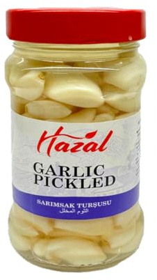 Hazal Garlic Pickled 320CC (320G) Garlic Pickle Zesty & Intense Flavour Product of Turkey Pack of 1