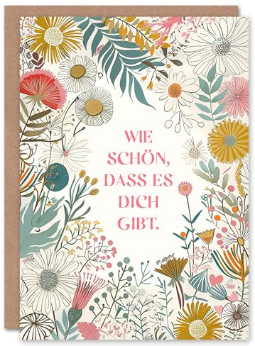 Artery8 Lustige Geburtstagskarte Wie Schön Dass Es Dich Gibt Frühling Gänseblümchen
