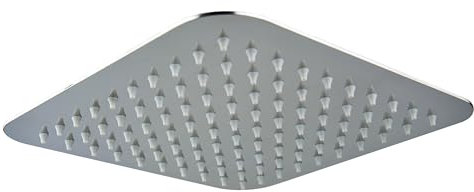 Marco Mammoliti | Soffione Doccia Quadrato in Acciaio 30x30 cm Orientabile con Ugelli Anticalcare, 30 x 30 cm