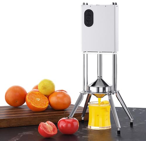Exprimidor eléctrico de cítricos de grado comercial, exprimidor de naranja de acero inoxidable resistente para uso doméstico y comercial, perfecto para exprimir naranjas, limones, limas y pomelos