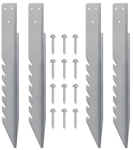 Pfostenanker, Bodenspieße, Schaukelbefestigungen, winddicht, regendicht, für Kinder, Schaukel, Holz, Spielhaus, Bodenanker, Set, 4 Stück