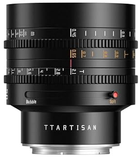 TTArtisan 50 mm Full Frame T2.1 Cine Objektiv mit Metallgehäuse, kompatibel mit Nikon Z-Halterung, Schwarz