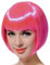 Brandsseller - Damen Karneval Kurzhaar Perücke Bob Karneval/Fasching, Motto-Party und Shows - Kunsthaar - Pink