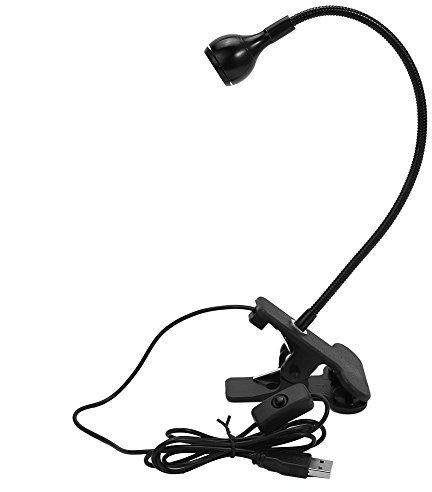 Fdit Liseuse LED Lampe de Lecture Portable avec Pince Clip Flexible Col de Cygne USB Chargé Livre Lampe de Table Lumineuse pour Lecture Enfants étudiants Bureau(Blanc)