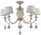 Casa Padrino Barock Kristall Kronleuchter/Lüster 5 Flammig Beige Ø 76 x H. 59 cm - Barockstil Möbel