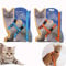 Gizhome Cat Harness and Leash, 2 Pack Adjustable Cat Lead Halter Harness Nylon Strap Belt Safety Rope Leads for Kitten, Orange & Light Blue