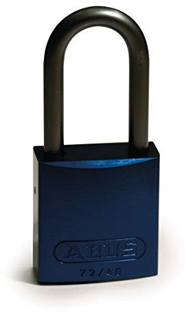 Aluminium Vorhängeschloss Mit Aluminiumschäkel, 40mm x 89mm x 19mm, Blau, 6er Pack