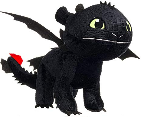 Teddys Rothenburg Kuscheltier Drache Ohnezahn schwarz 42cm Plüschdrache