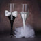 7 Oz Vestido de Boda Personalizado Copas de Vino Hechas a mano por la novia y el novio Flautas de champán para tostar, regalos de boda, regalos de boda, regalos de pareja, decoraciones de boda