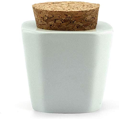 Uposao 1 pieza de porcelana Dappen Dish para decoración de uñas con tapa, manicura, cerámica de corcho, taza de manicura, polvo acrílico, polvo líquido, recipiente de polvo líquido, accesorios de