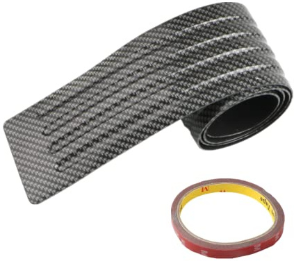 Youngine Universal Carbon Fibre Rubber Rear Guard Bumper Protector Anti-Scratch Trim Cover for Car Pickup SUV Truck, 90cm / 35.5 inches