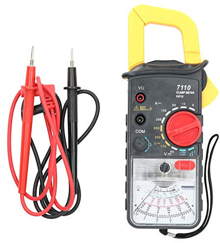 Multimetro a pinza, modello 7110 - Tester analogico di tensione e corrente portatile accurato per la misurazione di corrente e tensione