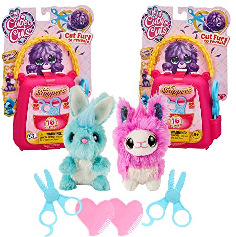 Scruff-a-Luvs 30159 Little Live Pets Cutie Cuts Lil Snippers Doppelpack Überraschungsplüschtier mit Schere und Kamm: Schneide das Fell und enthülle Deine Überraschungsplüschfiguren